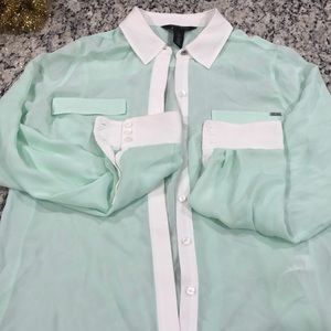 White House black market silk blouse